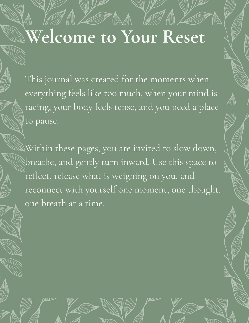 The HELD Reset Journal