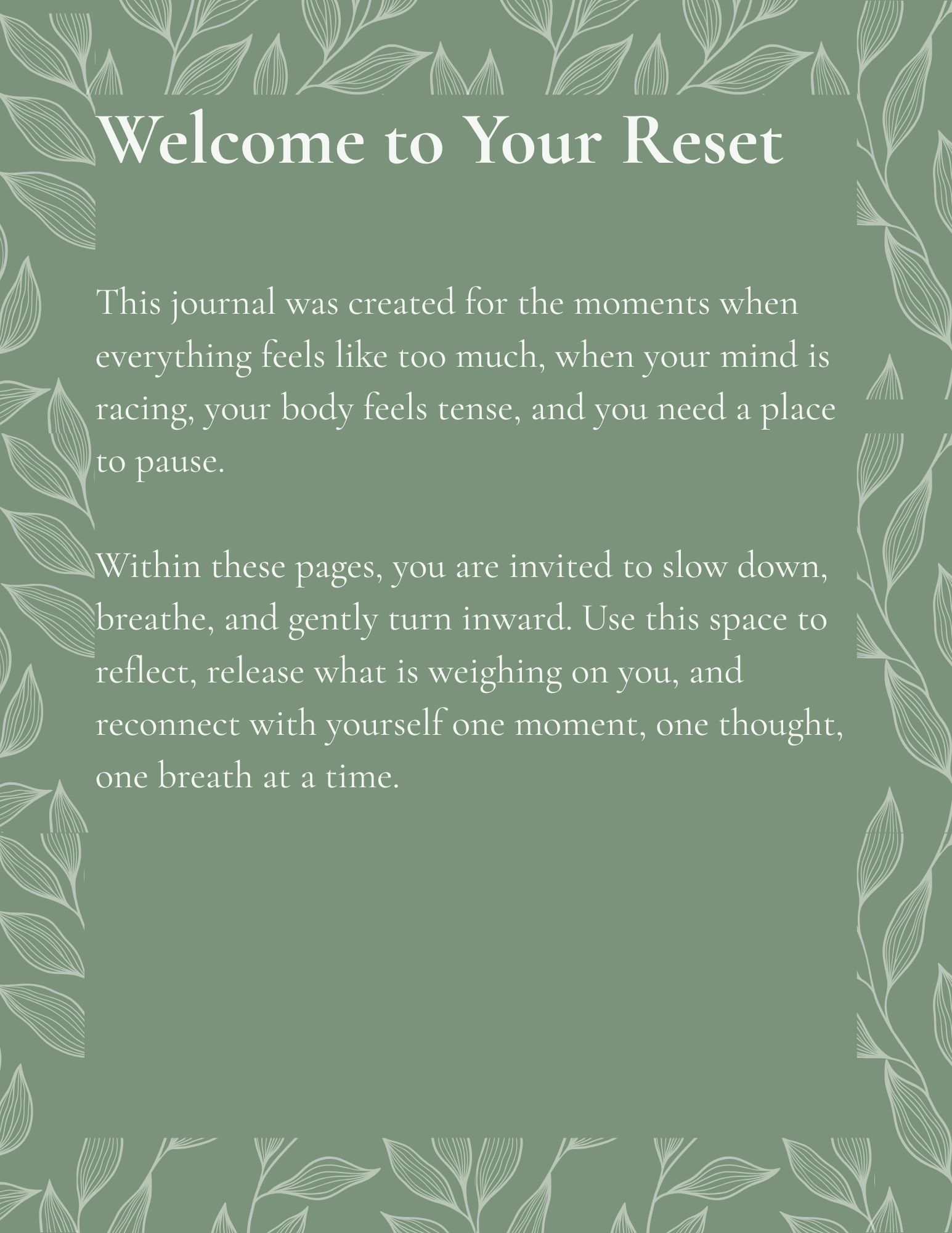 The HELD Reset Journal