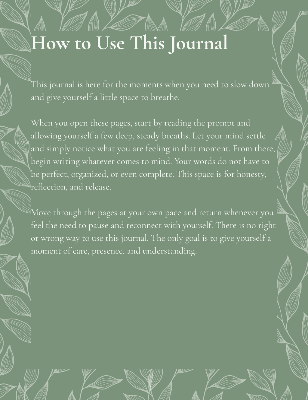 The HELD Reset Journal