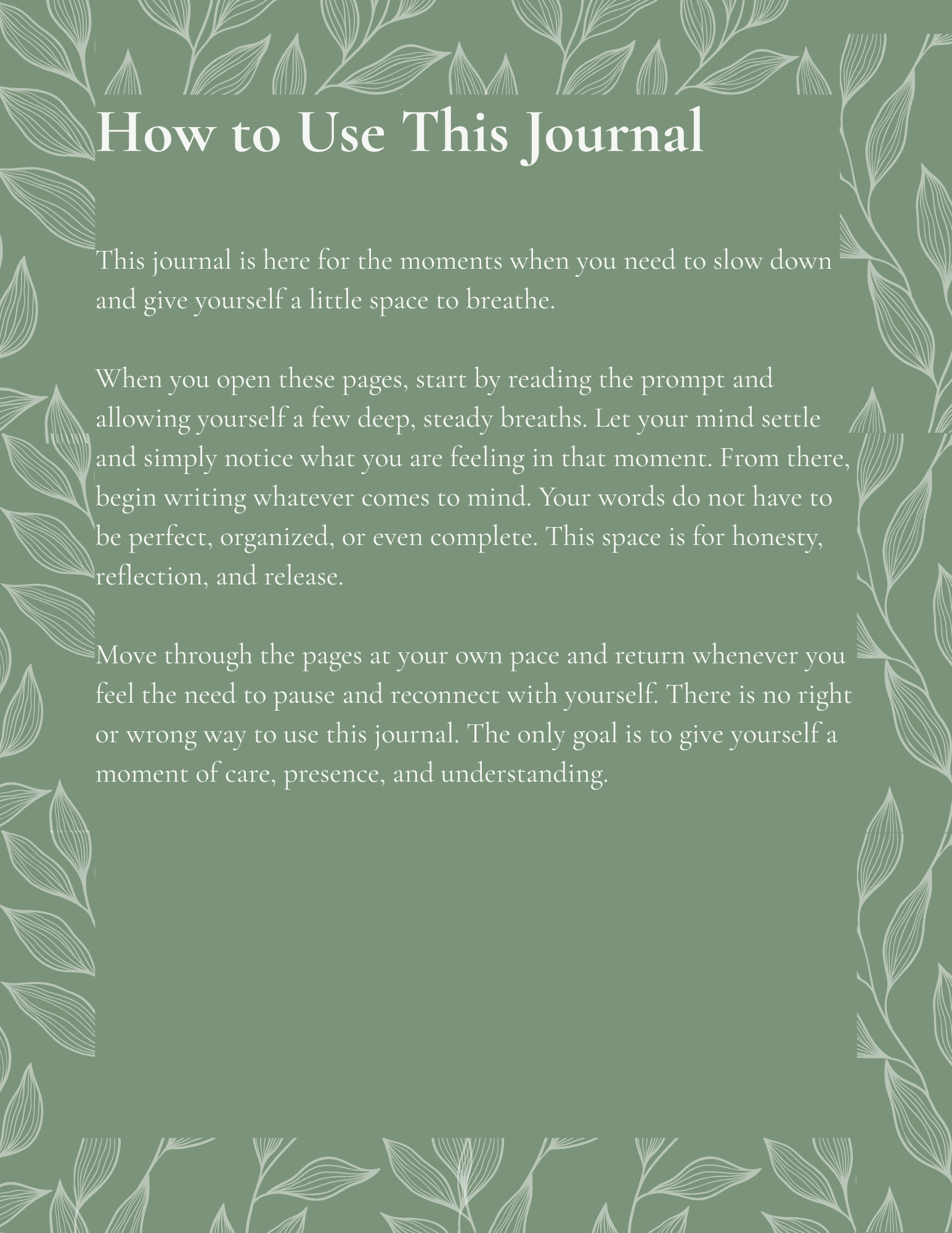 The HELD Reset Journal